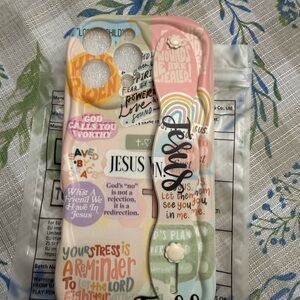 Pastel Rainbow Faith-Themed Phone Case - iPhone  16 pro max